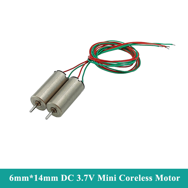 Rc Hobby Explosion - 2個入り ミニコアレスモーター 0614 6mm*14mm DC 3.7V