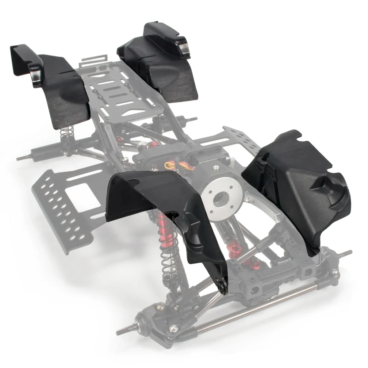 ブラックプラスチックフロントリアフェンダーフレア 1/10  - Rc Hobbies のレビューと価格