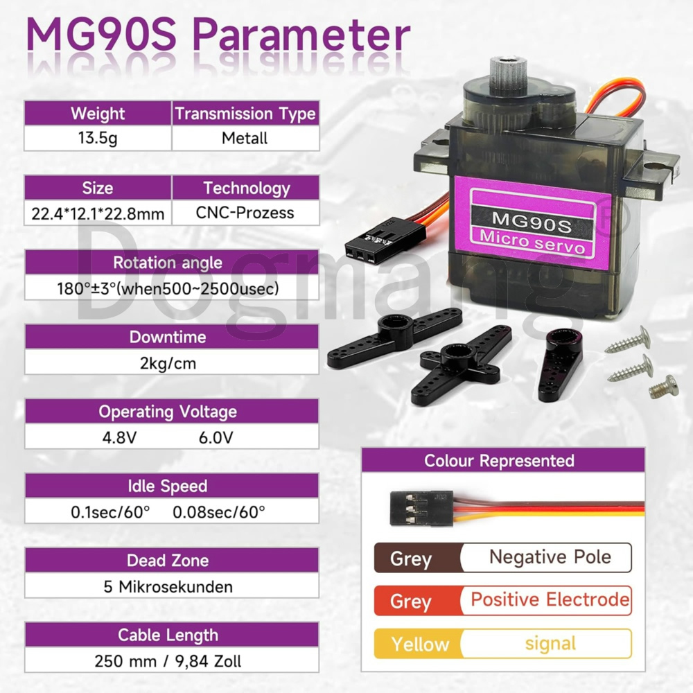 MG90S サーボ 1/2/4/10/20/50 個オールメ - Servo Metal Gear のレビューと価格