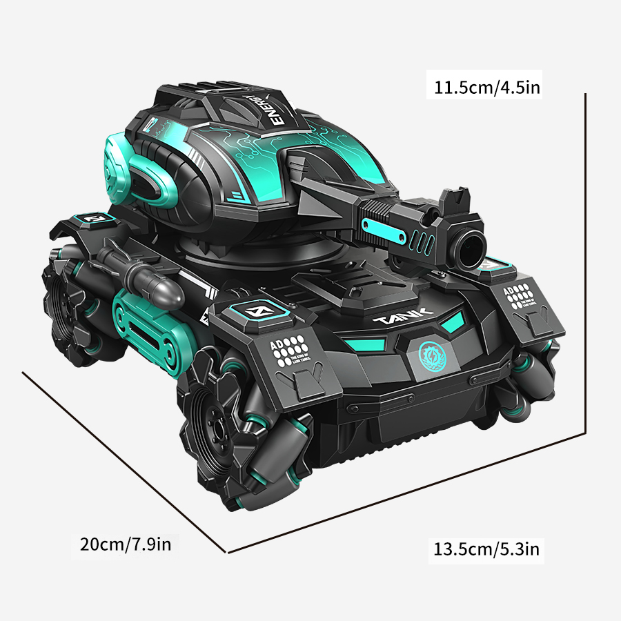 RC スプレー車 2.4 グラム四輪スタント発射水球タンク車 - Rc Hobby Nook のレビューと価格