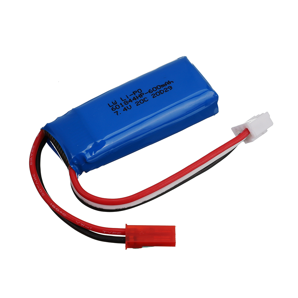 JSTプラグ付き新品7.4Vリポバッテリー2S 600mah - Rc Hobby Brand のレビューと価格