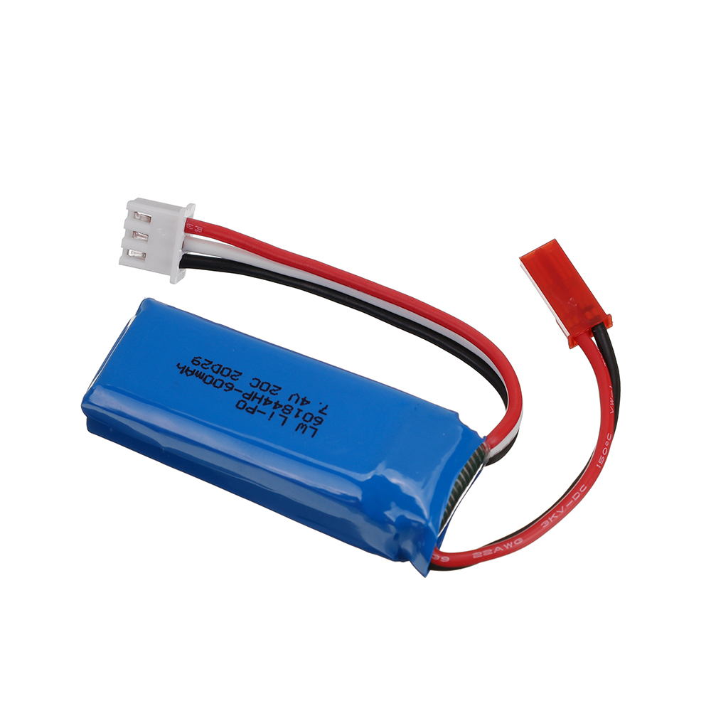 JSTプラグ付き新品7.4Vリポバッテリー2S 600mah - Rc Hobby Brand のレビューと価格