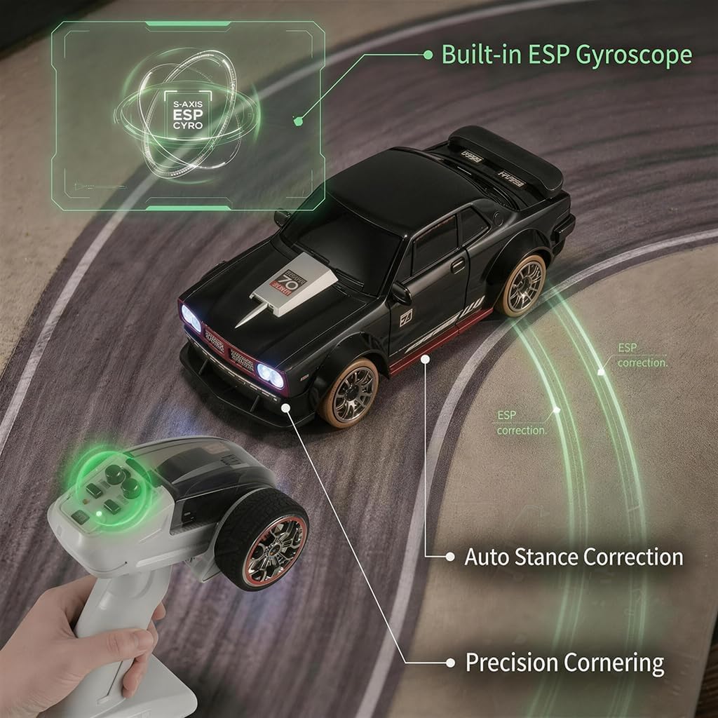 1:64スケール 4WD RCドリフトカー、銅製タイヤ、ES - Gyroscope Rc Module のレビューと価格